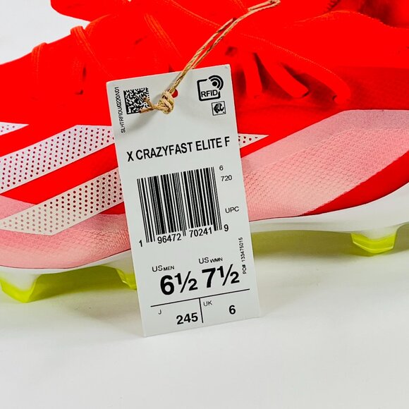 Adidas X Crazyfast Elite FG Energy Citrus Pack IG0593 Soccer Cleats Multi Size main image 9